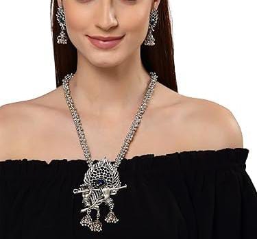 Fashly FASHLY Silver Oxidised Jewellery Meenakari Work Multi Choker Necklace  Set for Women & Girls Silver Choker Price in India - Buy Fashly FASHLY  Silver Oxidised Jewellery Meenakari Work Multi Choker Necklace